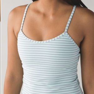 Lululemon Power Y Mint Silver Stripe